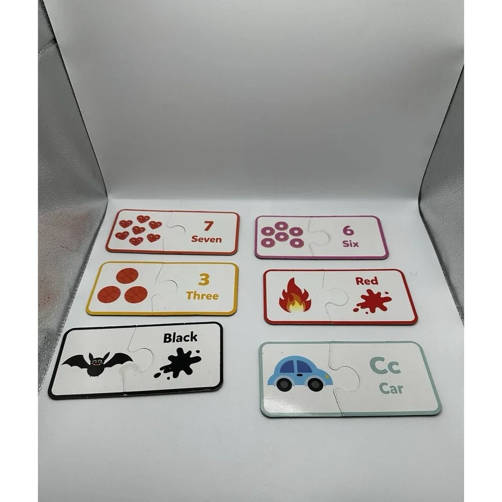Kids’ Educational Toy Lot: ABC Puzzle Cards, Wooden Letters, Numbers & Animals